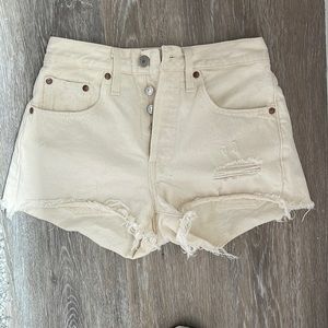 Levi’s 501 Original Beige cutoffs size 24